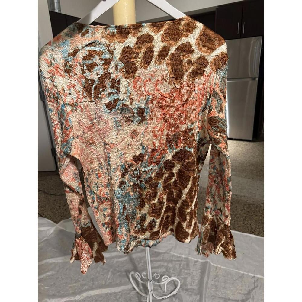 Alberto Makali Blouse Top Long Sleeve Bell Sz Xl Womens - Picture 4 of 5